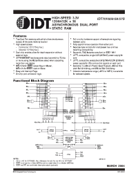 Datasheet IDT70V657S15BC manufacturer IDT