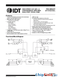 Datasheet IDT70V9079L15 manufacturer IDT