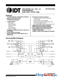 Datasheet IDT70V9199L manufacturer IDT