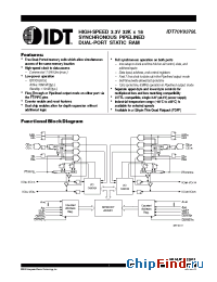 Datasheet IDT70V9379L manufacturer IDT