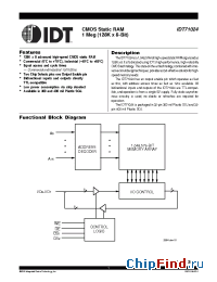 Datasheet IDT71024S-55B manufacturer IDT