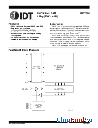Datasheet IDT71028S-20B manufacturer IDT