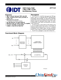 Datasheet IDT71124S-12 manufacturer IDT