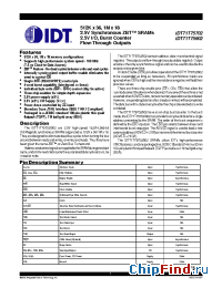 Datasheet IDT71T75902S85PF manufacturer IDT