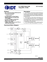 Datasheet IDT71V016SA10BF8 manufacturer IDT