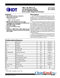 Datasheet IDT71V2576 manufacturer IDT