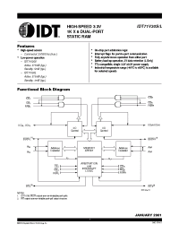 Datasheet IDT71V30S25TFI manufacturer IDT
