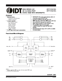 Datasheet IDT71V321L25JI manufacturer IDT