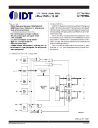 Datasheet IDT71V416L12PHGI manufacturer IDT
