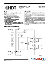 Datasheet IDT71V416S10BEI manufacturer IDT