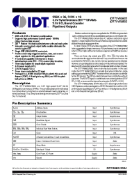 Datasheet IDT71V65602S133PFI manufacturer IDT