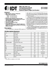 Datasheet IDT71V67603S150BQGI manufacturer IDT