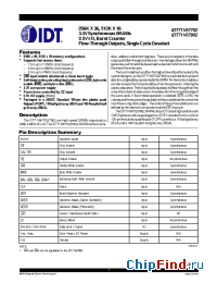 Datasheet IDT71V67702S80PF manufacturer IDT