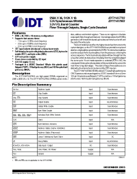 Datasheet IDT71V67703S75BQI manufacturer IDT