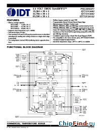 Datasheet IDT72V3652L-10 manufacturer IDT