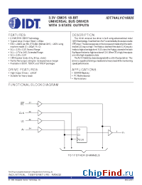 Datasheet IDT74ALVC16835 manufacturer IDT