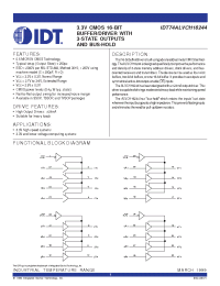 Datasheet IDT74ALVCH16244 manufacturer IDT