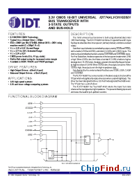 Datasheet IDT74ALVCH162601 manufacturer IDT