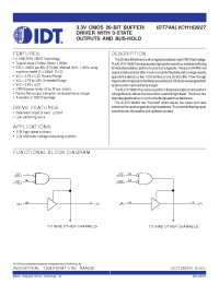 Datasheet IDT74ALVCH162827 manufacturer IDT