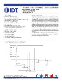 Datasheet IDT74ALVCH16500 manufacturer IDT