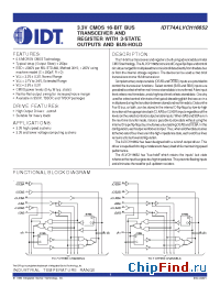 Datasheet IDT74ALVCH16652 manufacturer IDT