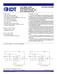 Datasheet IDT74ALVCH16823 manufacturer IDT