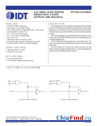 Datasheet IDT74ALVCH16825 manufacturer IDT