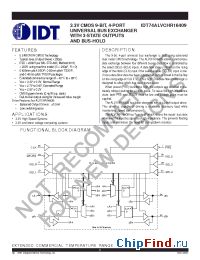 Datasheet IDT74ALVCH16841 manufacturer IDT