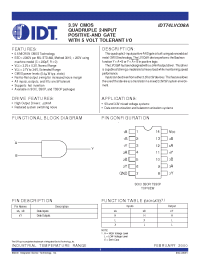 Datasheet IDT74LVC08ADC manufacturer IDT