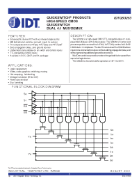 Datasheet IDTQS3253 manufacturer IDT
