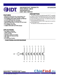 Datasheet QS32245 manufacturer IDT