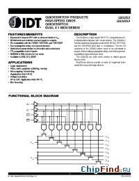 Datasheet QS32253 manufacturer IDT