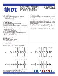 Datasheet QS34XVH245 manufacturer IDT