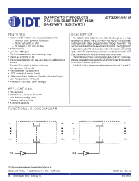 Datasheet QS3VH16210 manufacturer IDT