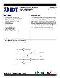 Datasheet QS53805 manufacturer IDT