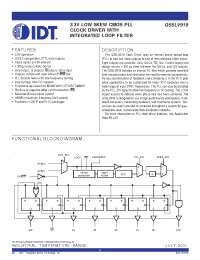 Datasheet QS5LV919 manufacturer IDT