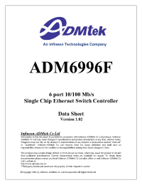 Datasheet ADM6996F manufacturer Infineon