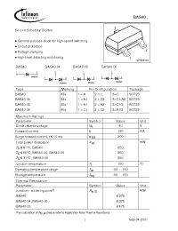 Datasheet BAS40-06E6327 manufacturer Infineon