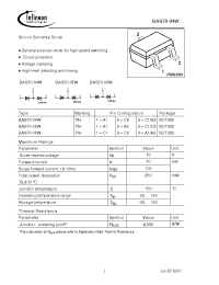 Datasheet BAS70-06E6327 manufacturer Infineon