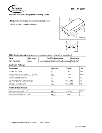 Datasheet BAT14-099RE6327 manufacturer Infineon