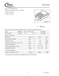 Datasheet BAT15-03WE6433 manufacturer Infineon