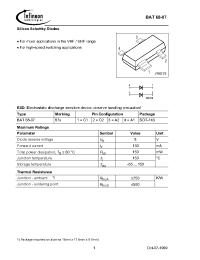 Datasheet BAT68-07E6433 manufacturer Infineon