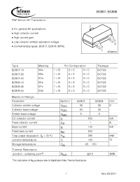 Datasheet BC807 manufacturer Infineon