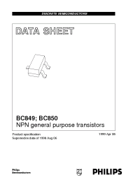 Datasheet BC849CW/T1 manufacturer Infineon