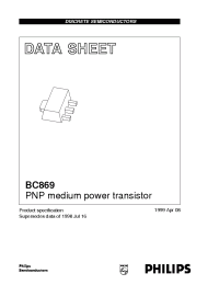 Datasheet BC869/T1 manufacturer Infineon