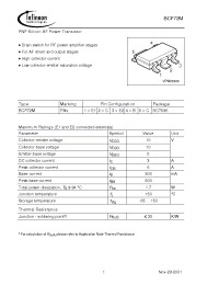 Datasheet BCP72ME6433 manufacturer Infineon