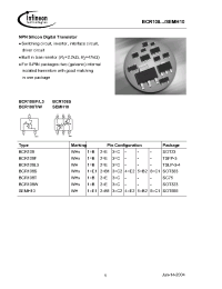 Datasheet BCR108L3 manufacturer Infineon