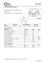 Datasheet BCR198WQ62702C2283 manufacturer Infineon