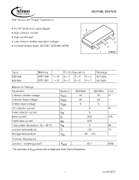 Datasheet BDP948E6327 manufacturer Infineon
