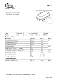 Datasheet BF517 manufacturer Infineon
